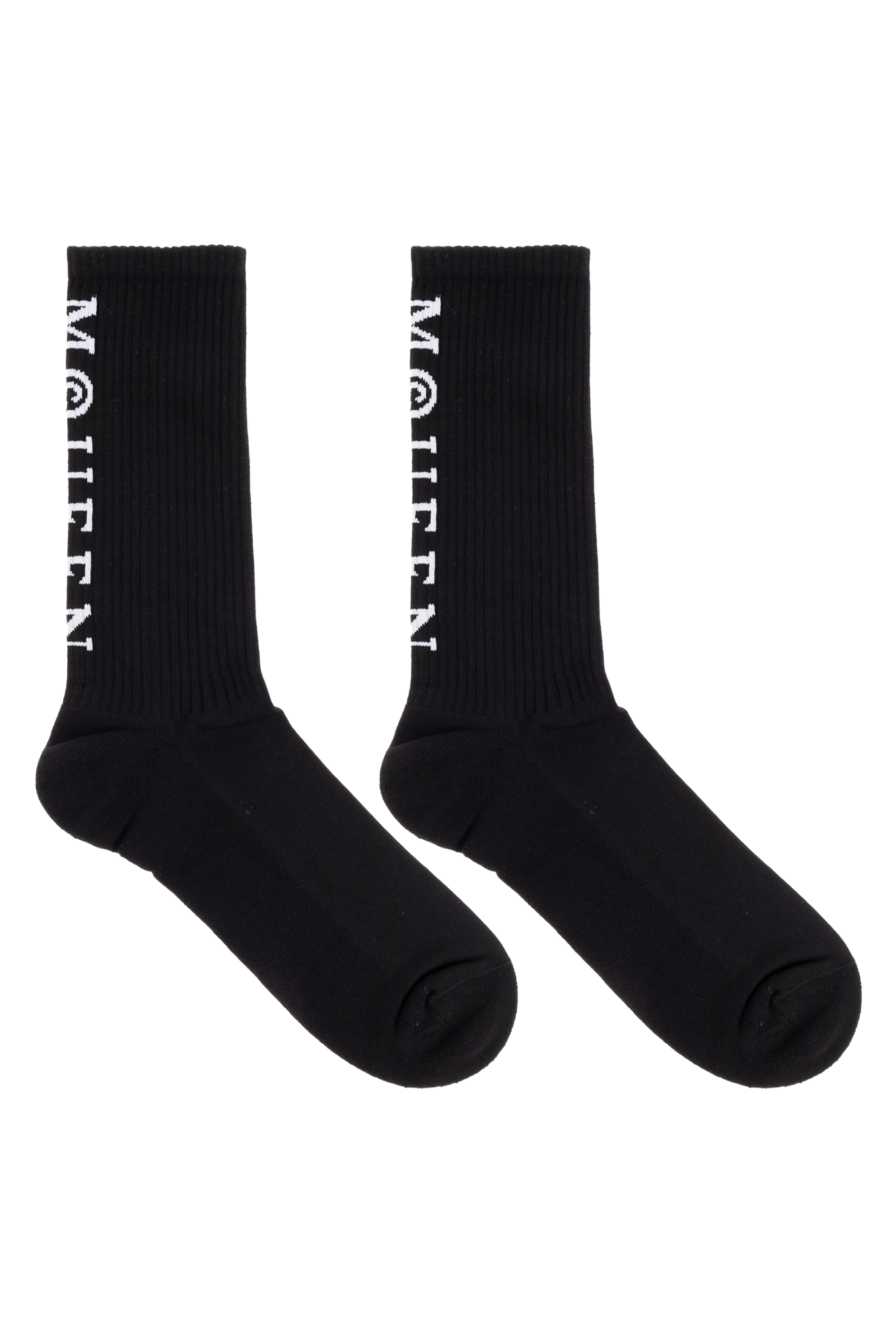 VIP【関税送料無料】希少 ALEXANDER MCQUEEN COTTON BLEND SOCKS McQueen: White & Khaki Signature Socks | SSENSE